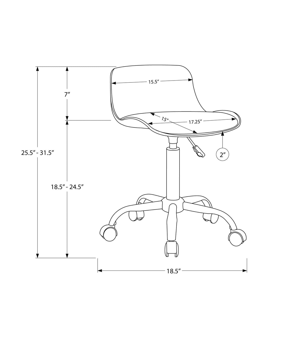 Office Chair, Adjustable Height, Swivel, Ergonomic, Modern, photo 8 of 12