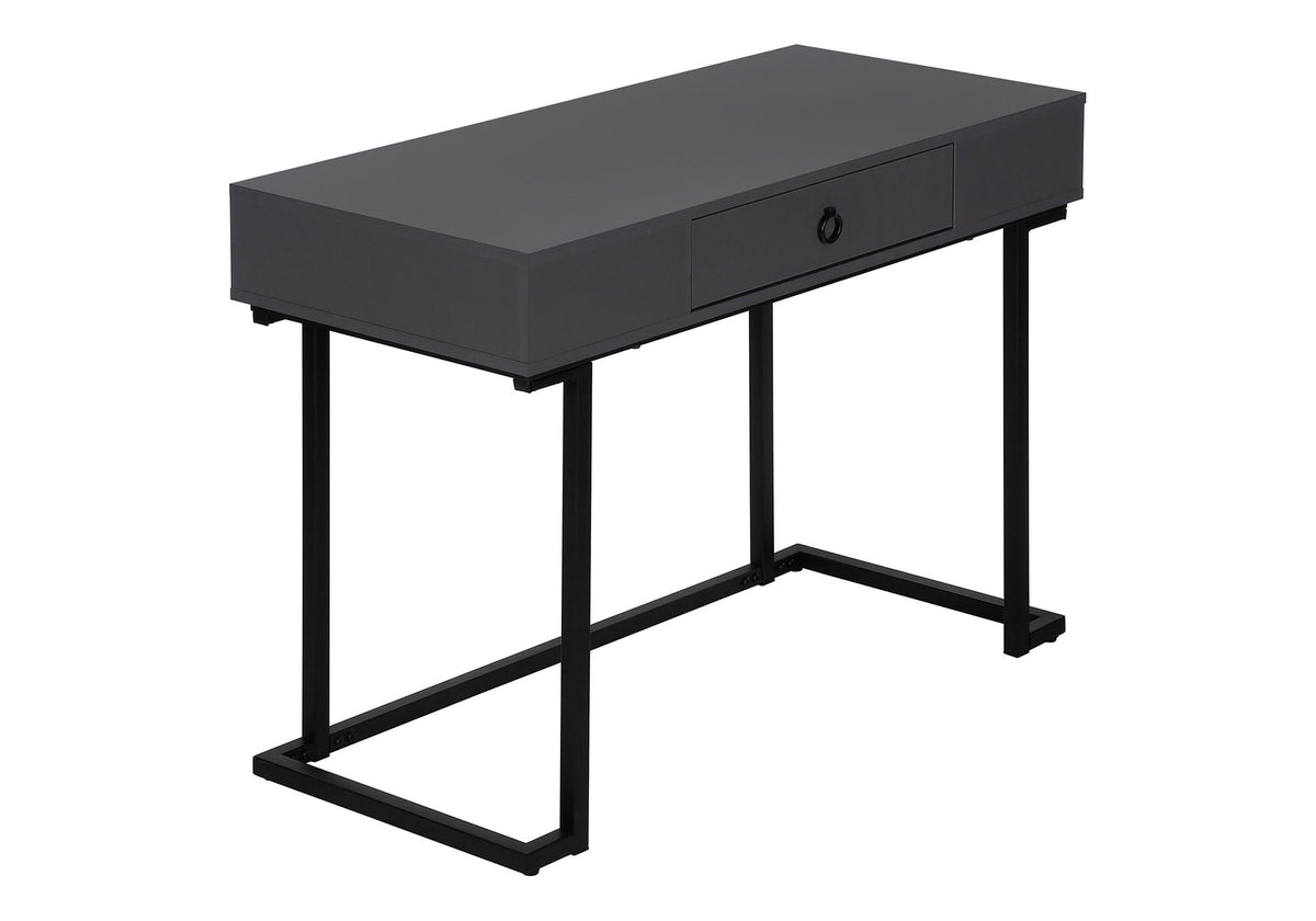 Computer Desk For Home Office, Glossy, Storage Drawer, photo 3 of 8