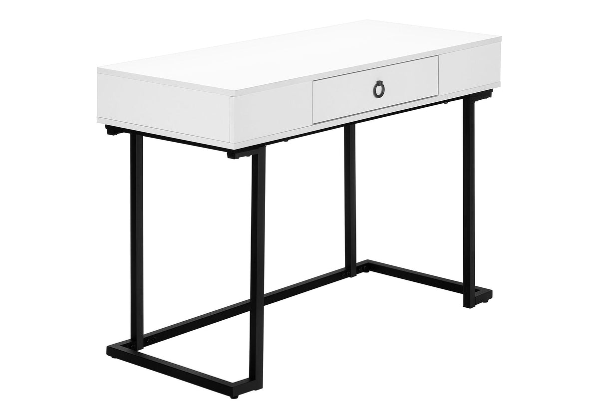 Computer Desk For Home Office, Glossy, Storage Drawer, photo 6 of 8