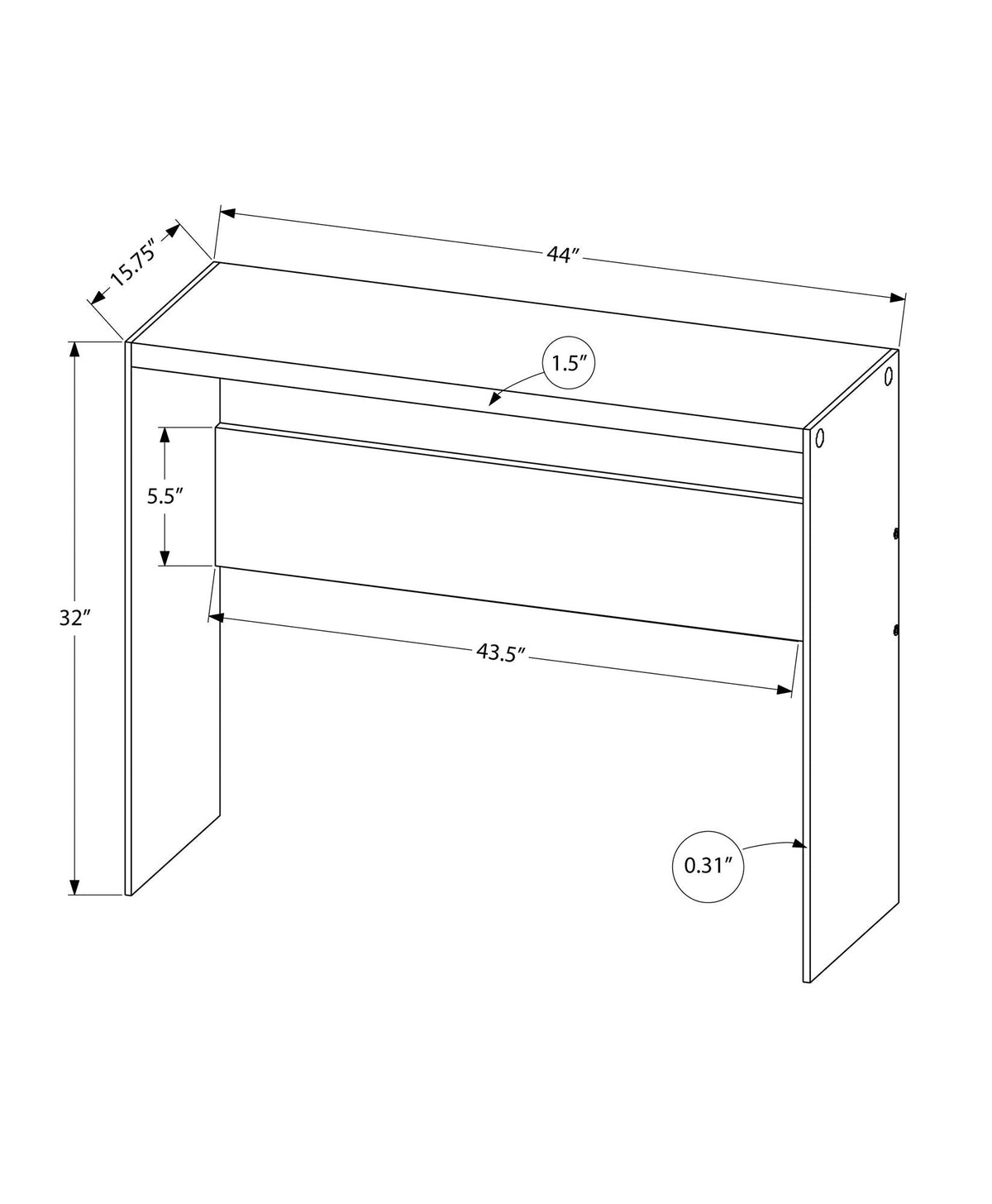 Accent Console Table For Entryway, Glossy Spacious Surface, photo 3 of 8
