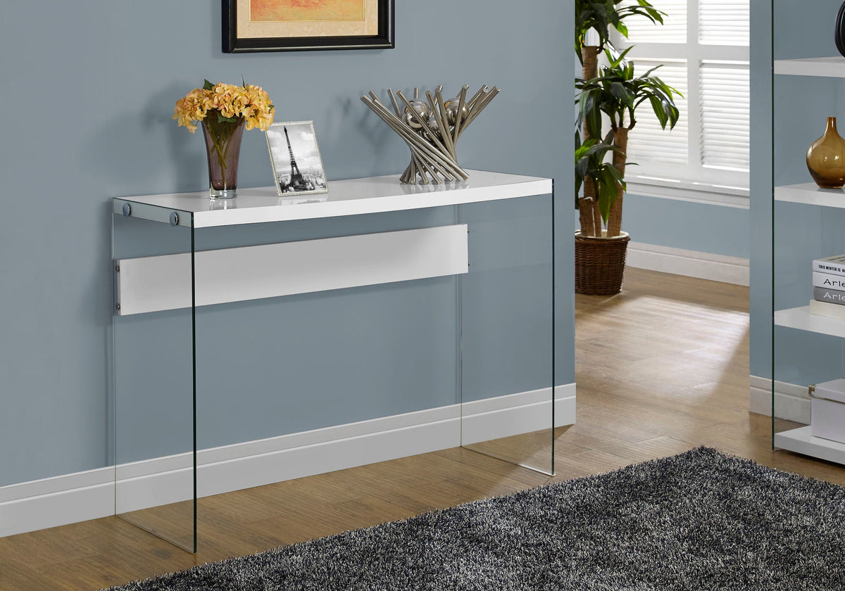 Accent Console Table For Entryway, Glossy Spacious Surface, photo 6 of 8