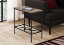 Accent Side Table, Narrow, Small, 2 Tier, Elegant Design