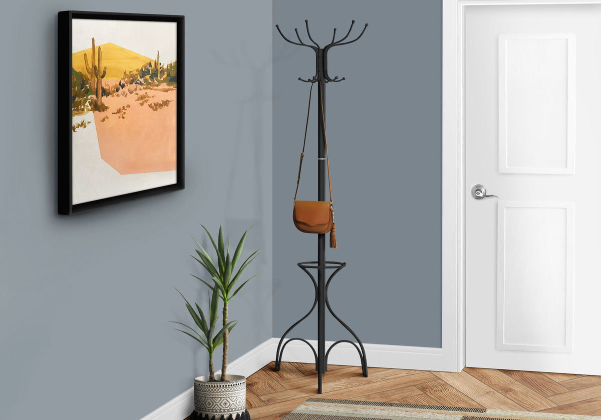Coat Rack Hall Tree with 12 Hooks and Umbrella Holder, photo 2 of 8