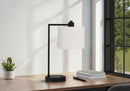 Lighting Table Lamp with USB Port Included, Modern - Black / Cream