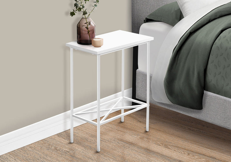 Accent Side Table, Narrow, Small, 2 Tier, Contemporary & Modern, photo 3 of 4