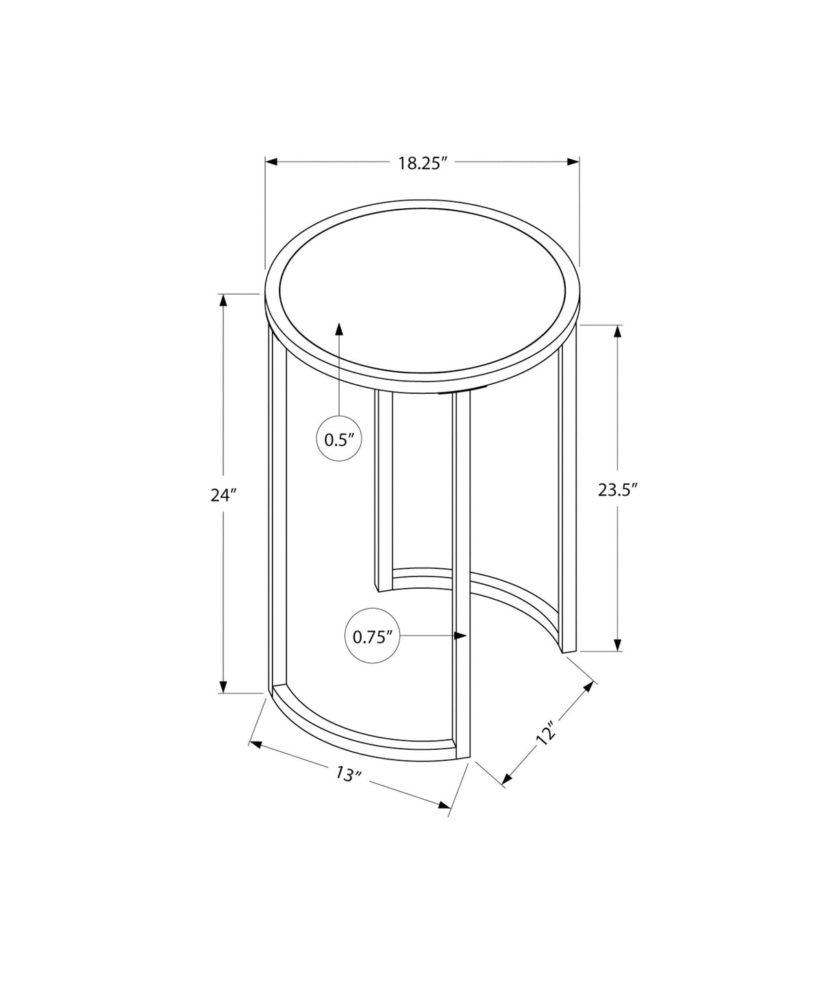Round Accent Side Table, Contemporary & Modern, photo 6 of 8