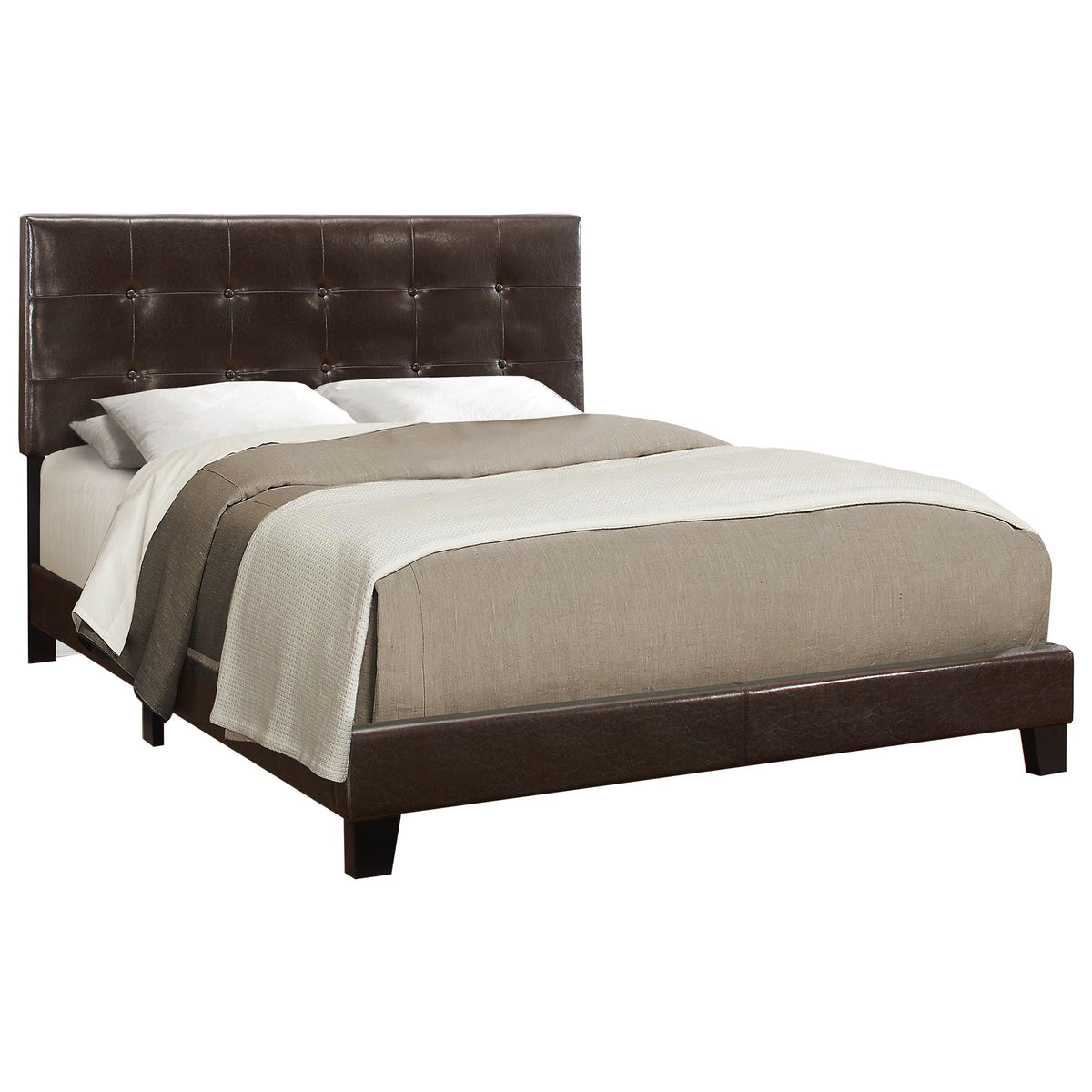 Transitional Upholstered Bed Frame, photo 28 of 40