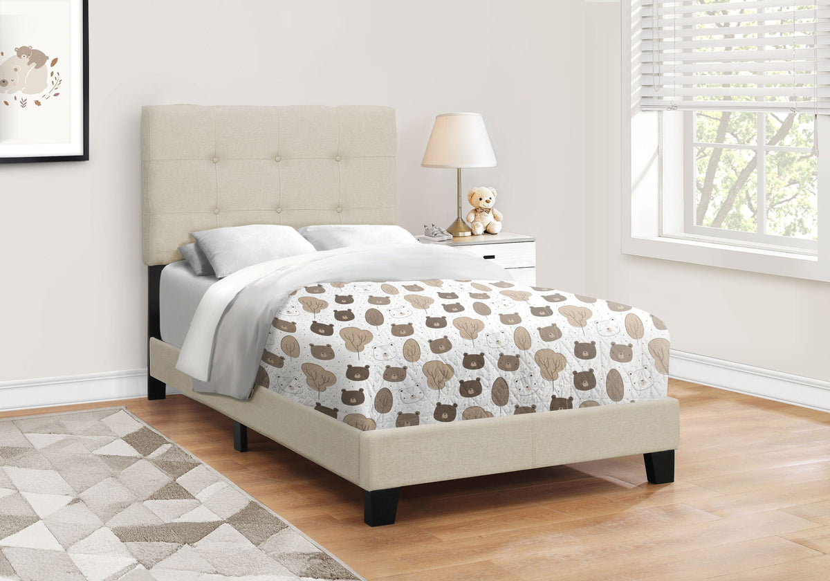 Transitional Upholstered Bed Frame, photo 13 of 40