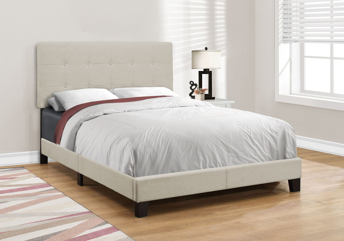 Transitional Upholstered Bed Frame, photo 2 of 40