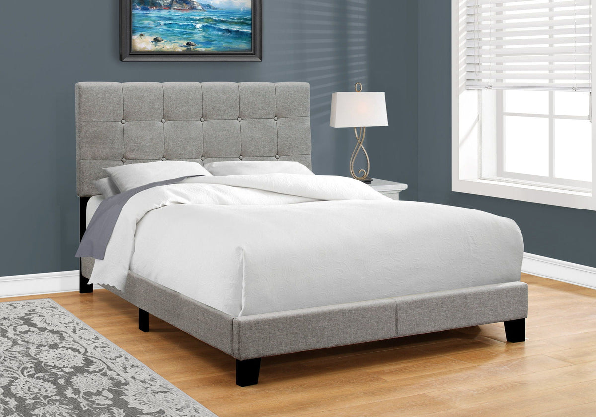 Transitional Upholstered Bed Frame, photo 11 of 40
