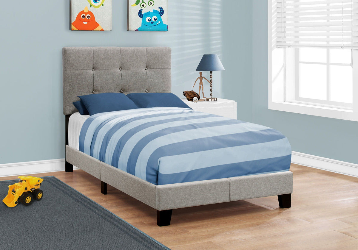 Transitional Upholstered Bed Frame, photo 7 of 40