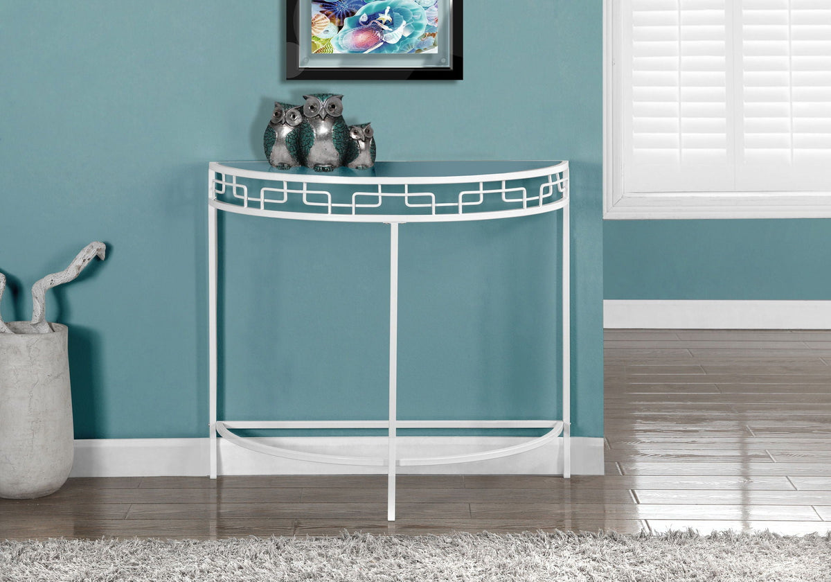 Accent Console Table for Entryway, Contemporary and Modern - White, photo 3 of 4