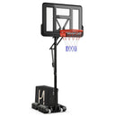 7.9-10 Feet Portable Basketball Hoop System with Sturdy Base and Wheels-Black by DirectDeals
