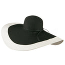 8 Inch Flat Wide Brim Hat With Self-tie