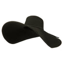 8 Inch Flat Wide Brim Hat With Self-tie