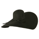 8 Inch Flat Wide Brim Hat With Self-tie