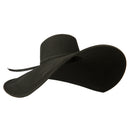 8 Inch Flat Wide Brim Hat With Self-tie