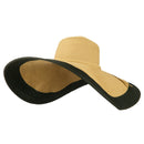 8 Inch Flat Wide Brim Hat With Self-tie
