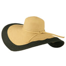 8 Inch Flat Wide Brim Hat With Self-tie