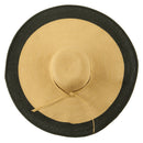 8 Inch Flat Wide Brim Hat With Self-tie