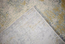Modern Yellow and Gray Abstract Hand Loomed Wool and Viscose Contemporary Area Rug