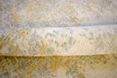 Modern Yellow and Gray Abstract Hand Loomed Wool and Viscose Contemporary Area Rug