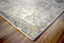 Gray Modern Abstract Handwoven Wool And Viscose Area Rug 8x10