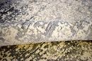 Gray Modern Abstract Handwoven Wool And Viscose Area Rug 8x10