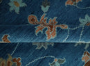 Blue Rust Aqua Oushak Wool Area Rug - Hand Knotted Floral 5x8 by The Rug Decor