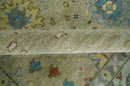 Beige Ivory Floral Wool Oushak Area Rug - Hand Knotted Traditional by The Rug Decor