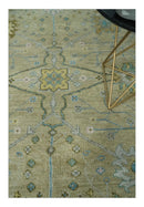 Beige Ivory Floral Wool Oushak Area Rug - Hand Knotted Traditional by The Rug Decor