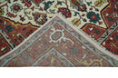 8x10, 9x12, 10x14 and 12x15 Hand Knotted Ivory and Rust Traditional Area Rug