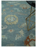 Gray Beige Hand Knotted Oushak Wool Area Rug - Traditional by The Rug Decor