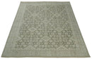 8x10, 9x12 and 10x14 Brown and Beige Hand Knotted Wool Low Pile Vintage Area Rug | AIN3