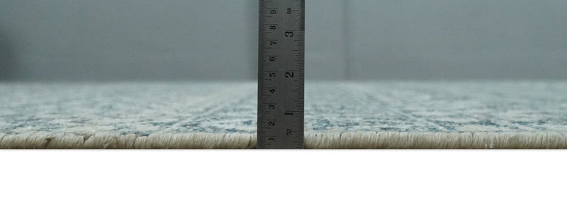 8x10, 9x12 and 10x14 Hand Knotted Blue, Beige and Camel Modern Contemporary Southwestern Tribal Trellis Recycled Silk Area Rug | OP13