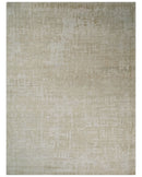 8x10, 9x12 and 10x14 Hand Knotted Ivory and Beige Modern Abstract Contemporary Recycled Silk Area Rug | OP14