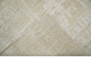 8x10, 9x12 and 10x14 Hand Knotted Ivory and Beige Modern Abstract Contemporary Recycled Silk Area Rug | OP14