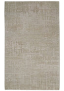 8x10, 9x12 and 10x14 Hand Knotted Ivory and Beige Modern Abstract Contemporary Recycled Silk Area Rug | OP14