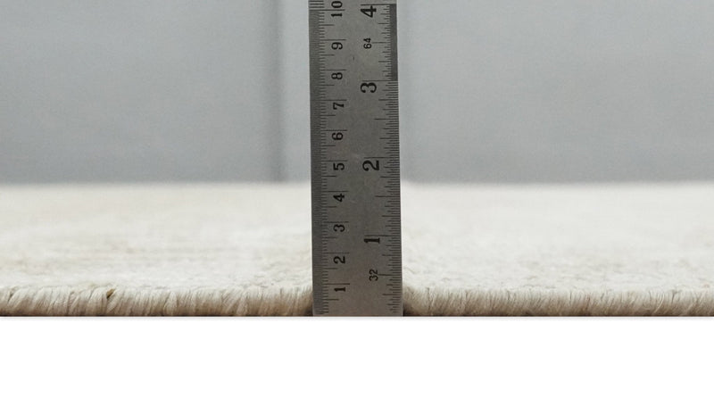 8x10, 9x12 and 10x14 Hand Knotted Ivory and Beige Modern Abstract Contemporary Recycled Silk Area Rug | OP14