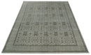 8x10, 9x12 and 10x14 Hand Knotted Wool Blend Silver and Brown Area Rug  | EMP7