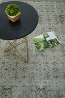 8x10, 9x12 and 10x14 Hand Knotted Wool Blend Silver and Brown Area Rug  | EMP7