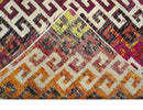 Recycled Silk Hand Knotted Area Rug 8x10 - Multicolor Southwestern Tribal