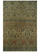 Wool Area Rug Hand Knotted Persian Traditional - Camel And Brown