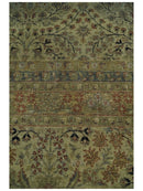 Wool Area Rug Hand Knotted Persian Traditional - Camel And Brown