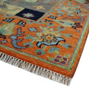 8x10 Antique Style Tribal Multi Color Hand knotted Traditional Wool Area Rug