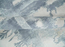 8x10 Beige and Gray Modern Abstract Handmade Fine Art Silk Area Rug by The Rug Decor