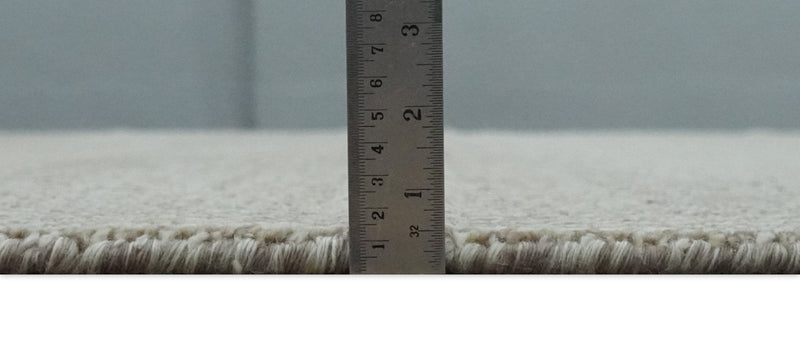 8x10 Beige and Ivory Hand Knotted Rug Contemporary area Rug