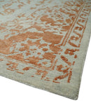 8x10 Beige and Peach Modern Abstract Hand Knotted Wool and Bamboo Silk Area Rug by The Rug Decor