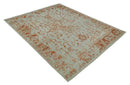 8x10 Beige and Peach Modern Abstract Hand Knotted Wool and Bamboo Silk Area Rug by The Rug Decor