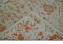 8x10 Beige and Peach Modern Abstract Hand Knotted Wool and Bamboo Silk Area Rug by The Rug Decor